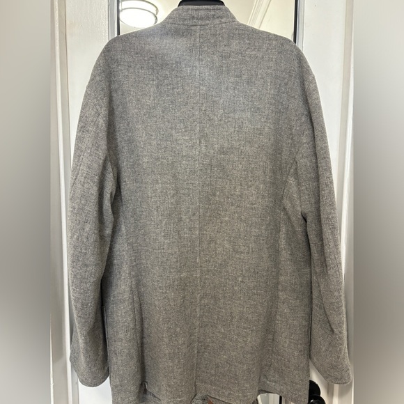 Zegna gray light jacket - Zegna oversized buttoned shirt - Picture 4 of 5